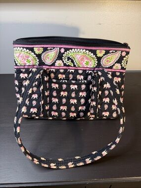 Vera Bradley Retired Pink Elephants Bag